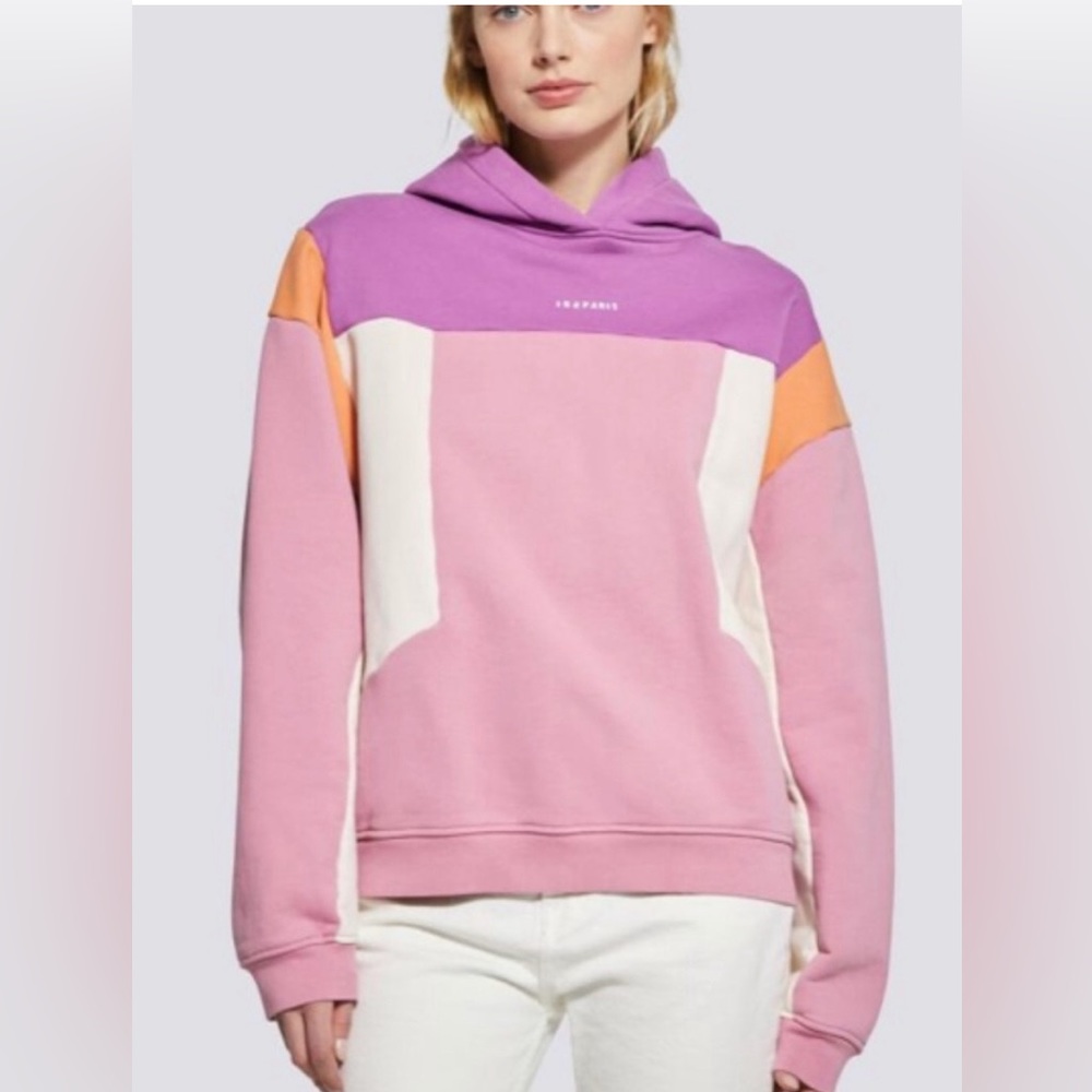 IRO Susane Colorblock Hooded Sweatshirt - Size S - NWOT